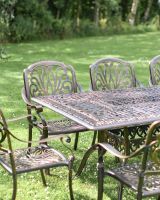 Close-Up of Cast Aluminium "Goliath" Eight Seater Garden Table & Chair Set