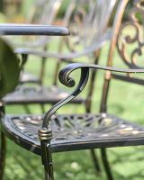 Close-Up of Armrest for Chair on Eight Seater Table & Chair Set