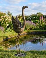 Cast Aluminium "Lesser" Freestanding Flamingo Garden Sculpture Digital Illustration Cast Aluminium "Lesser" Freestanding Flamingo Garden Sculpture Digital Illustration