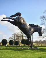 Side Of The Bucking Horse Sculpture