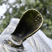 Cast Aluminium "Colossus" African Baby Rhino Garden Sculpture in Brushed Bronze