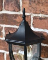 Top of Black Aluminium Clear Glass Wall Lantern Top of Black Aluminium Clear Glass Wall Lantern
