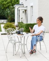 Cast Aluminium "Elstow" White Two Seater Bistro Set