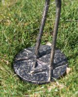 Close-Up of Circular Freestanding Base on Garden Sculpture