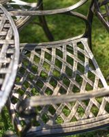 Close-Up of Chair Seat Pattern on Six-Seater Table & Chair Set