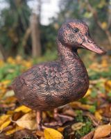 Cast Aluminium "Puddles" The Duck Garden Sculpture In Bronze Cast Aluminium "Puddles" The Duck Garden Sculpture In Bronze