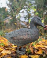 Cast Aluminium "Puddles" The Duck Garden Sculpture In Verdigris Scale Cast Aluminium "Puddles" The Duck Garden Sculpture In Verdigris Scale