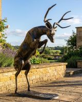 Cast Aluminium "Rutting Stag" Sculpture Digital Illustraion