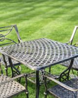 Close-Up of Table Pattern for Cast Aluminium "Summer Sunshine" Four Seater Table & Chair Set