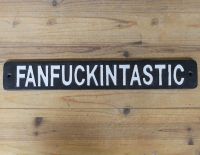 Cast Iron "Fanfuckintastic" Humorous Sign Cast Iron "Fanfuckintastic" Humorous Sign