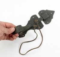 Hand Crafted Cast Iron Door Bolt with Locking Pin