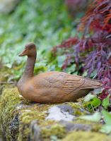 Cast Iron Rustic Duck Sculpture 