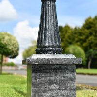 Cast Iron Fluted Lamp Post With Square Base Cast Iron Fluted Lamp Post With Square Base