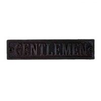 Cast Iron "Gentlemen" Sign