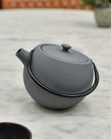 Cast Iron Grey "Saitama" Japanese Style Teapot with handles down Cast Iron Grey "Saitama" Japanese Style Teapot with handles down
