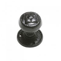 Cast Iron Ornate Patterned Door Knob Set
