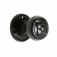 Cast Iron Ornate Patterned Door Knob Set