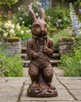 Cast Iron Rabbit Sculpture Digital Illustration