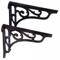 Ornate scrolled Iron Large Shelf Brackets