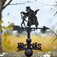 Cast Iron & Steel "Bear Necessities" Cartoon Weathervane