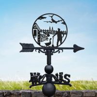Cast Iron & Steel "Summer Skies" Gardening Weathervane in Situ