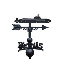 Close-Up of Cast Iron & Steel Astute Class Submarine Weathervane
