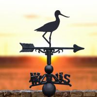  Cast Iron & Steel Weathervane with "Avocet Bird" Topper