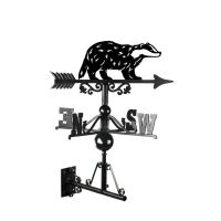Cast Iron & Steel Badger Weathervane Mounted
