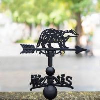 Cast Iron & Steel Weathervane with Badger Motif