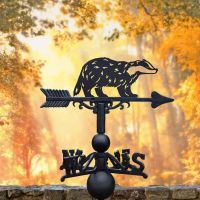 Cast Iron & Steel Badger Weathervane in Situ