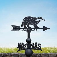 Cast Iron & Steel Weathervane with Badger Topper