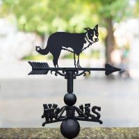 Weathervane with Border Collie with Ear Up Motif Weathervane with Border Collie with Ear Up Motif