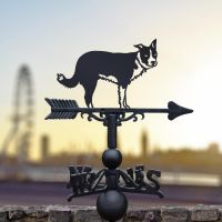 Weathervane with Border Collie with Ear Up Topper Weathervane with Border Collie with Ear Up Topper
