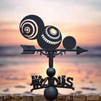 Cast iron & Steel Bowls Weathervane in Situ Cast iron & Steel Bowls Weathervane in Situ