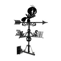 Mounted Cast Iron & Steel Cartoon Flying Bird Weathervane
