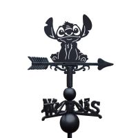 Cast Iron & Steel Cartoon Koala Monster Weathervane on White Background
