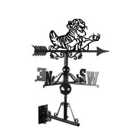 Cast Iron & Steel Cartoon Laying Tiger Weathervane Mounted