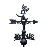 Close-Up of Cast Iron & Steel Cartoon Meerkat Weathervane