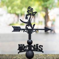 Cast Iron & Steel Weathervane with Cartoon Meerkat Topper