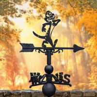 Cast Iron & Steel Weathervane with Cartoon Meerkat Motif