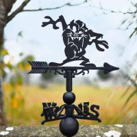 Cast Iron & Steel Weathervane with Cartoon Tasmanian Devil Topper