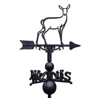 Close-Up of Cast Iron & Steel Contemporary Doe Weathervane