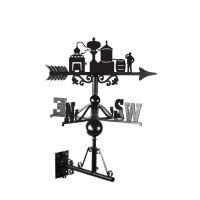 Cast Iron & Steel Distillery Weathervane Mounted Cast Iron & Steel Distillery Weathervane Mounted