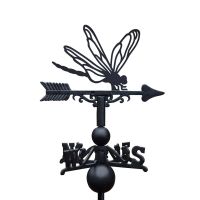 Close-Up of Cast Iron & Steel Dragonfly Weathervane