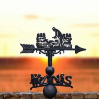 Cast Iron & Steel Dry Stone Waller Weathervane in SItu