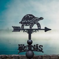 Cast Iron & Steel Weathervane with Galapagos Giant Tortoise Motif