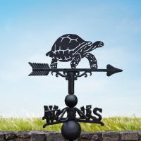 Cast Iron & Steel Galapagos Giant Tortoise Weathervane in Situ
