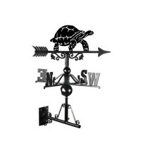 Mounted Cast Iron & Steel Galapagos Giant Tortoise Weathervane