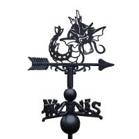Cast Iron & Steel Generation I Water Creature Weathervane on White Background