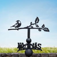 Cast Iron & Steel Weathervane with Greenfinch Motif Cast Iron & Steel Weathervane with Greenfinch Motif